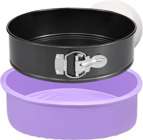 Springform Pan 9 Inch Nonstick Cheesecake Pan with Protector, Leakproof Spring Form Pan for Cheesecake, Round Cheese Cake Pans for Baking