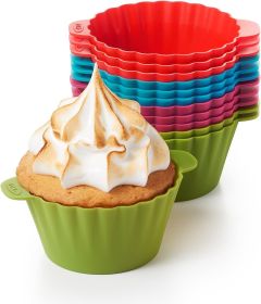 Good Grips Silicone Baking Cups, Pack of 12, Reusable, BPA-Free, Dishwasher Safe, Non-Stick, Food Grade, Cupcake Cups, Muffin Cups, Cupcake Liners