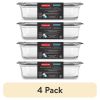 (4 pack)Glass Food Storage Container with Lid, BPA Free and Leak Proof, 8-Cup