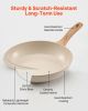 VEVOR Frying Pan Skillet, Aluminum Egg Fry Pans, 3 Piece (8, 9.5, 11 in), Nonsitck Ceramic Heavy-Duty Skillets with Heat-Resistant Handle