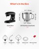 VEVOR Stand Mixer, 6 QT Dough Mixer, 660W 6 + P Speeds Tilt-head Food Mixer with Stainless Steel Bowl, Dough Hook, Wire Whip, Flat Beater, Scraper