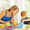 16-Piece Toddler Dining Set – Plates, Bowls, Cups & Utensils, Multi-Color, BPA-Free, Ergonomic Design