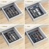 5 Pack Silicone Drawer Organizer for Kitchen, DIY Free Combination Silverware Organizer, Utensil Drawer Organizer