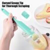 Silicone Jar Scraper Spatula, 600°F Heat Resistant Rubber Scraping Tool for Jam Nut Butter Sourdough