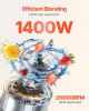 VEVOR Blender for Smoothies, 61 oz 1400W, Professional Blender with Powerful Motor