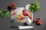 NEW Cardinal Glass Cutting Board Decorative Tempered Glass Kitchen Cutting and Serving Board Large Size Chopping Board