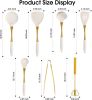 Elegant White Gold Silicone Cooking Utensils Set - Non-Toxic
