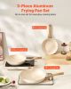 VEVOR Frying Pan Skillet, Aluminum Egg Fry Pans, 3 Piece (8, 9.5, 11 in), Nonsitck Ceramic Heavy-Duty Skillets with Heat-Resistant Handle