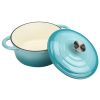 Dutch Oven,Dutch Oven Pot with Lid,3 QT Enamel Dutch Ovens with Dual Handles,Cast Iron Pot for Braiser,Cooking,Gifts for Family
